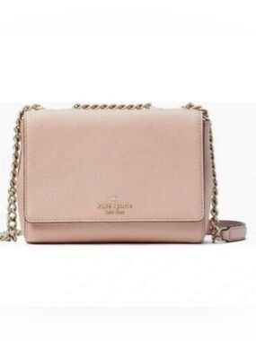 Kate Spade Briar Lane Emelyn crossbody bag in a light pink pebbled leather.